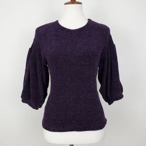 Ophelia Roe Chenille Balloon Sleeve Sweater